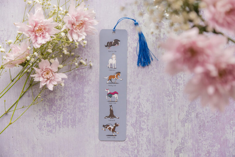 'Cob-pendium' Silk Card Bookmark. Finished with a Coloured Tassel - Emily Cole Illustrations.