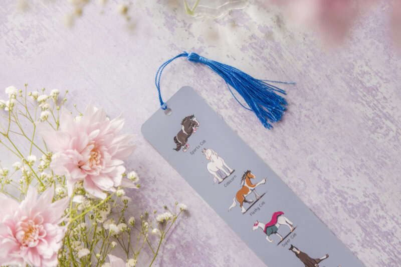 'Cob-pendium' Silk Card Bookmark. Finished with a Coloured Tassel - Emily Cole Illustrations.