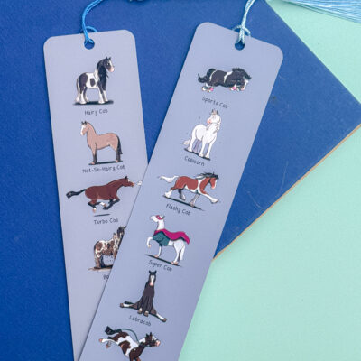 'Cob-pendium' Silk Card Bookmark. Finished with a Coloured Tassel - Emily Cole Illustrations.