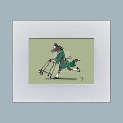 The Veteran. Horse Mounted Mini Print by Emily Cole Illustrations
