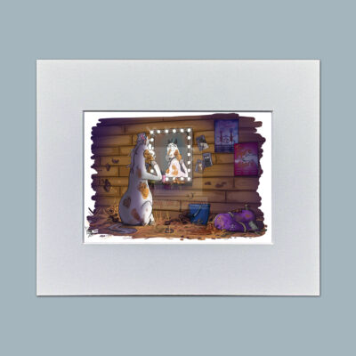 The Finishing Touch. Horse Mounted Mini Print by Emily Cole Illustrations