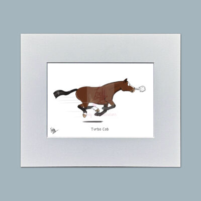 Turbo Cob Mounted Mini Print by Emily Cole Illustrations