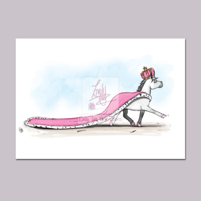 Beautiful Yard Princess Unmounted A3 Giclee Art Print by Emily Cole Illustrations