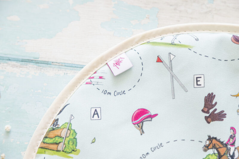eventing jumping and dressage horse pattern hob cover for aga top by Emily cole Illustrations