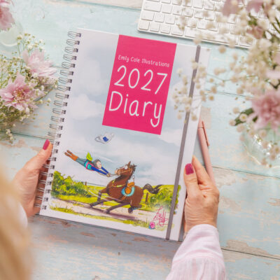 Emily Cole illustrations 2027 funny horse diary in A4