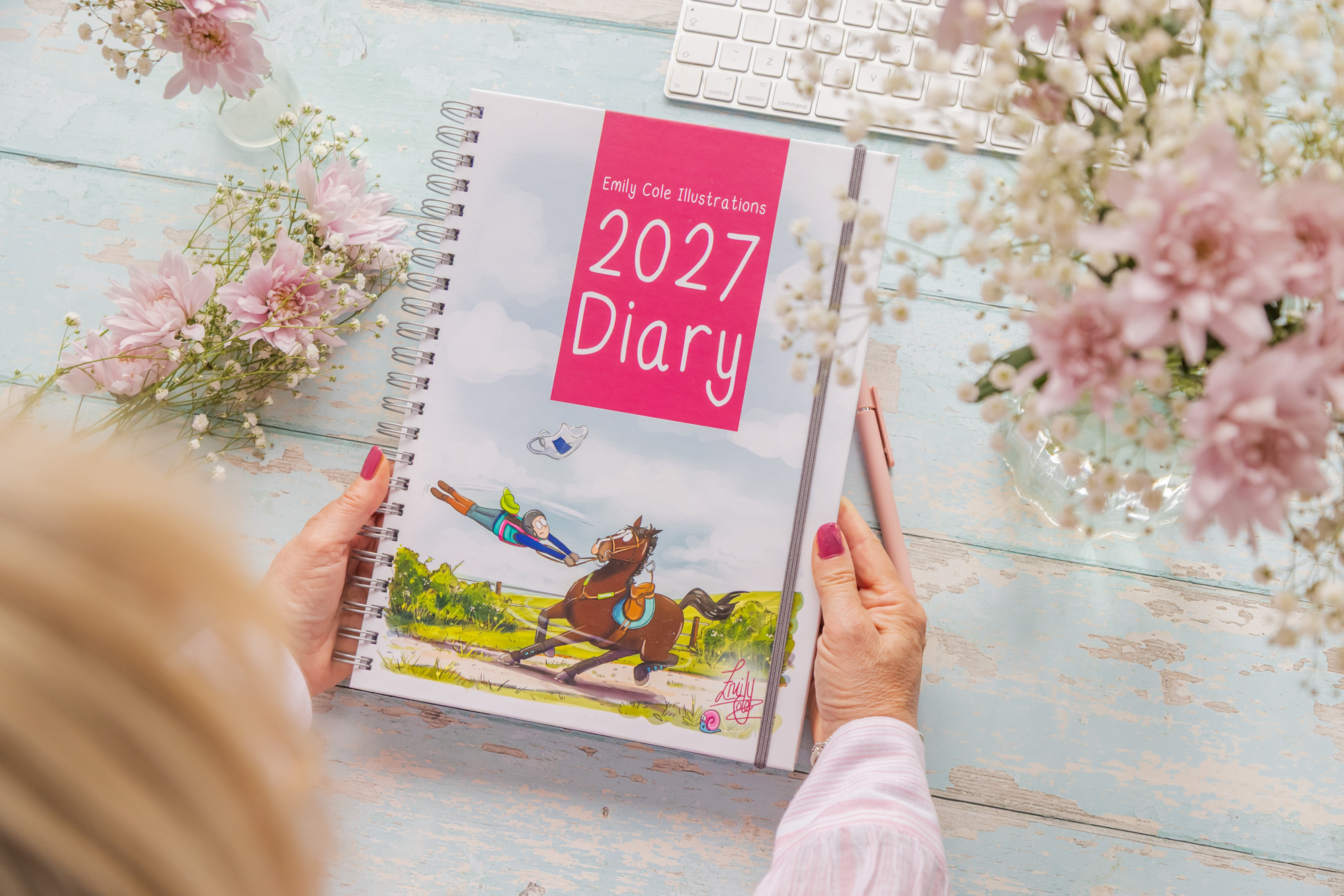 Emily Cole illustrations 2027 funny horse diary in A4