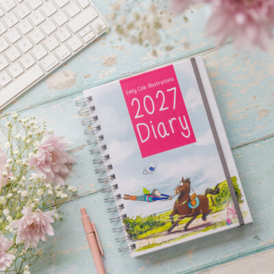 Emily Cole illustrations 2027 funny horse diary A5