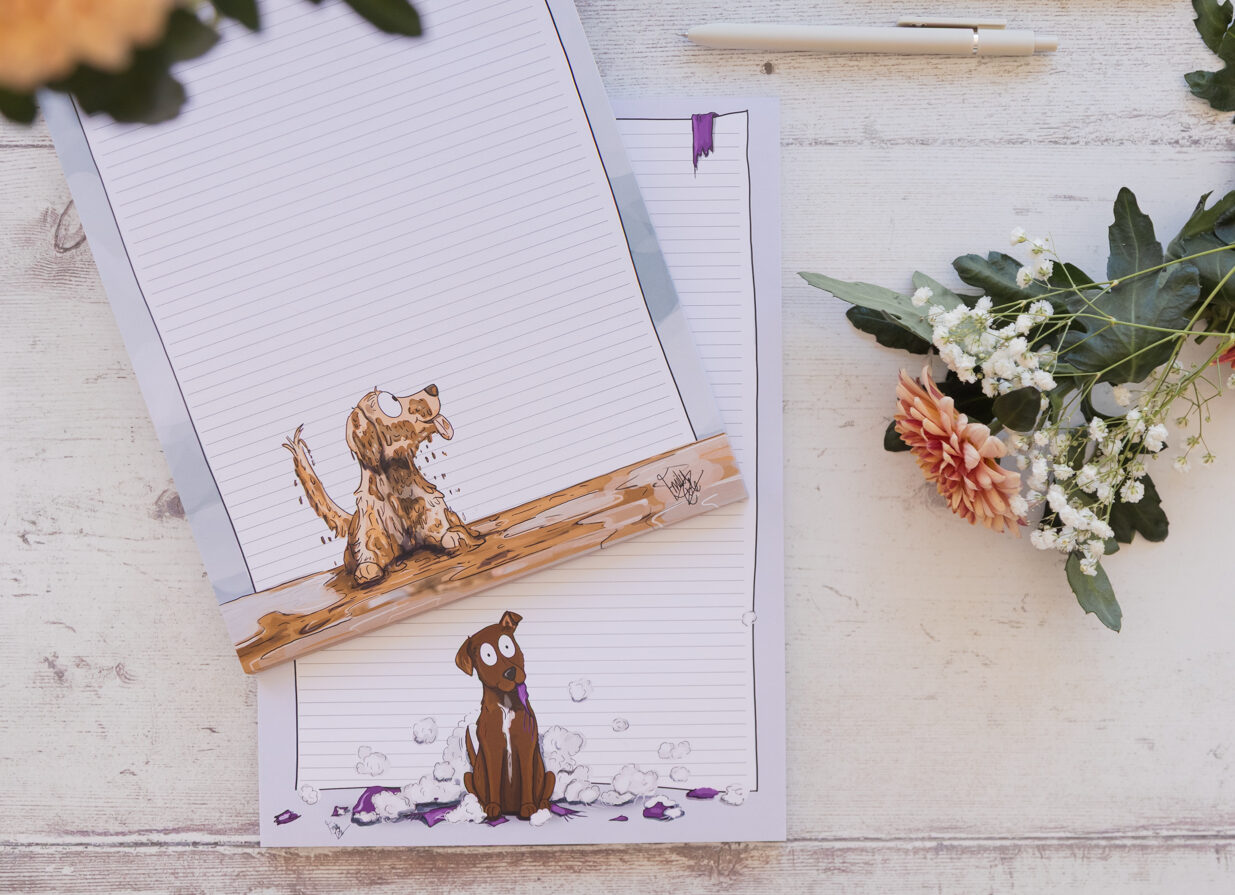 Jotter Pads by Emily Cole Illustrations. Available in A4 Lined or A5 Gridded designs