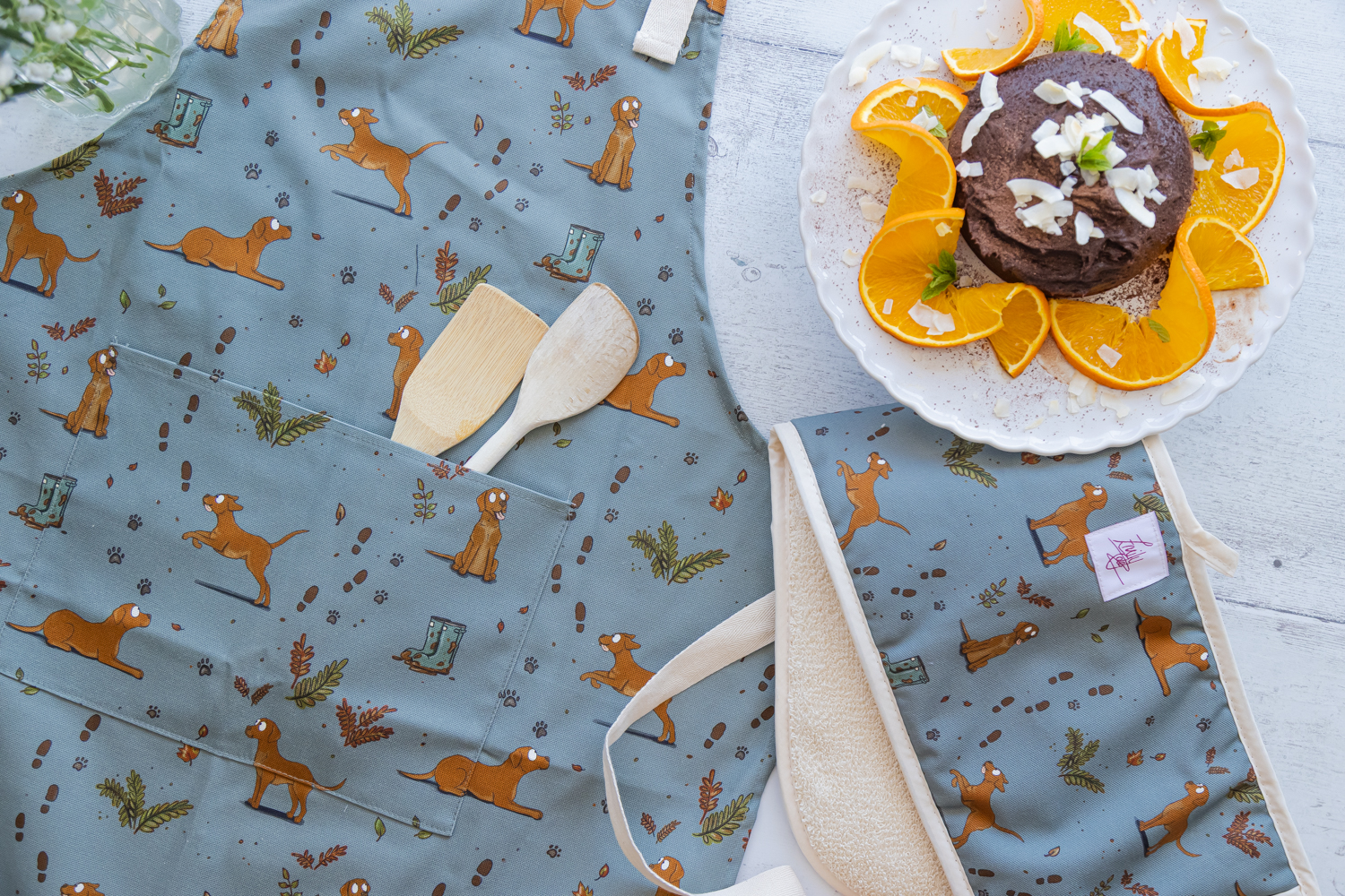 Fox Red Labrador Pattern Kitchenware Range by Emily Cole Illustrations