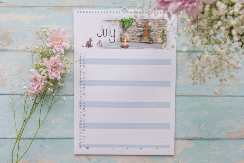 Emily Cole Illustrations large family planner calendar 2027 July full page