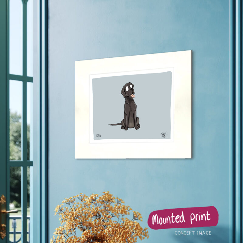 Mounted print example CONCEPT IMAGE - LABRADOR PRINT